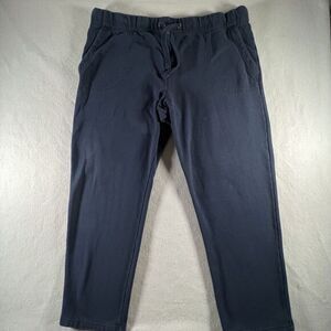 Eddie Bauer Pants Mens Size XXL Navy Fleece Lined Drawstring Lounge Sweatpants‎